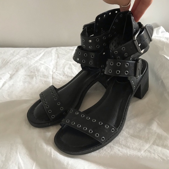 Black leather MIA sandals - Picture 2 of 4
